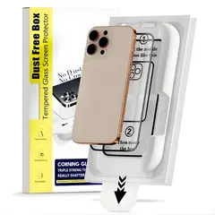 SHIELD - Mica Protector de Pantalla de Vidrio Templado Premium con Instalador para iPhone 12 Pro Max