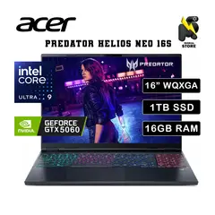 ACER - LAPTOP PREDATOR NEO 16S/INTEL CORE ULTRA 9-275HX /16 GB RAM /1TB SSD/ RTX 5060-8GB /16" OLED