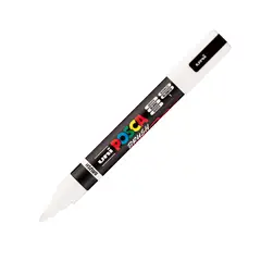 POSCA - Marcador Punta Brush PC-5BR Blanco