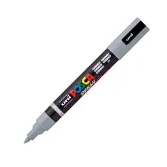 POSCA - Marcador Punta Brush PC-5BR Gris