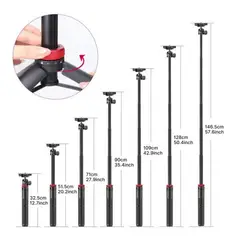 GENERICO - Trípode palo selfie para tomas dinámicas en movimiento150 cm