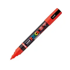 POSCA - Marcador Punta Brush PC-5BR Rojo