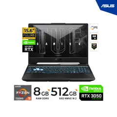 ASUS - LAPTOP TUF GAMING A15 / Ryzen 5 7535HS / RTX 3050 4GB / 8GB RAM / 512GB SSD / 15.6" FHD 144Hz / FreeDOS