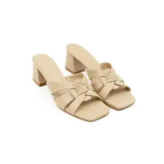 M'ANDINA - Sandalias de Cuero Lauren con taco