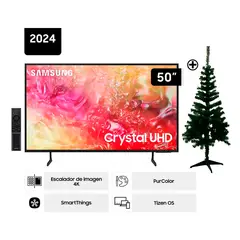 SAMSUNG - Televisor 50 Crystal UHD 4K Tizen OS 50DU7000 + Árbol de Navidad
