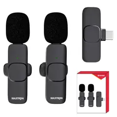 MAXTRON - Micrófono Inalámbrico Solapa Artris Mx M168 Negro