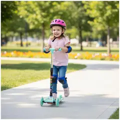 GENERICO - Scooter Infantil Plegable Para Niñas y Niños Con Luces LED - Verde