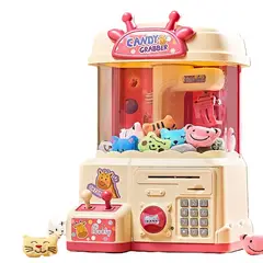 GENERICO - Maquina De Garra Atrapa Peluches con alcancia Gashapon - ROSADO