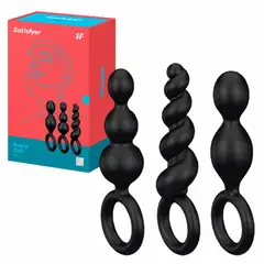 SATISFYER - PLUG TAMPONES 3 ESTIMULACIONES DE AREA TRASERA BOOTY CALL