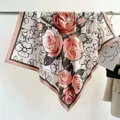 KAST PE - Pañoleta Bandana Pañuelo Rosée de 70x70 cm