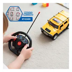 GENERICO - Carro Potente Control Remoto Camioneta Amarilla para Diversion Y+Regalo Sticker