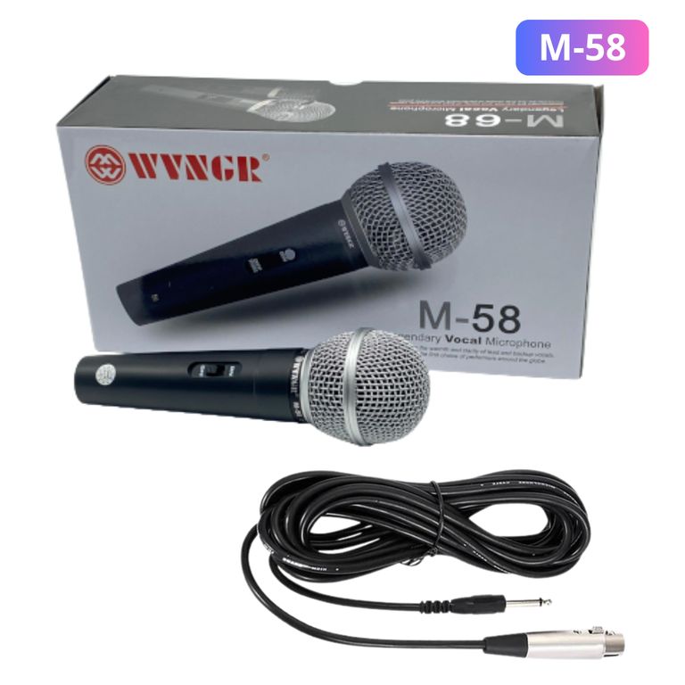 Micrófono Dinámico Profesional de Mano con Conexión XLR Ideal para Voces y Karaoke