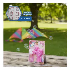 GENERICO - Juguete de Burbujas de Unicornio Fucsia para Juegos al Aire Libre Y+Regalo Sticker