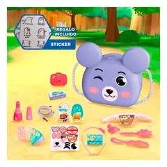 GENERICO - Cartera Orejitas Set de Belleza y Viaje para Ninas para Estimular Imaginacion Y+Regalo Sticker