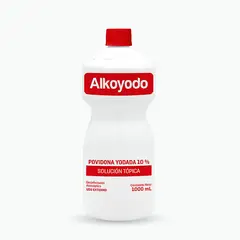 ALKOFARMA - Alkoyodo Solución 10% Yodopovidona de 1000 ML