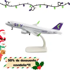 GENERICO - GRANDE Avión de Metal a escala 20cm A320 SKY