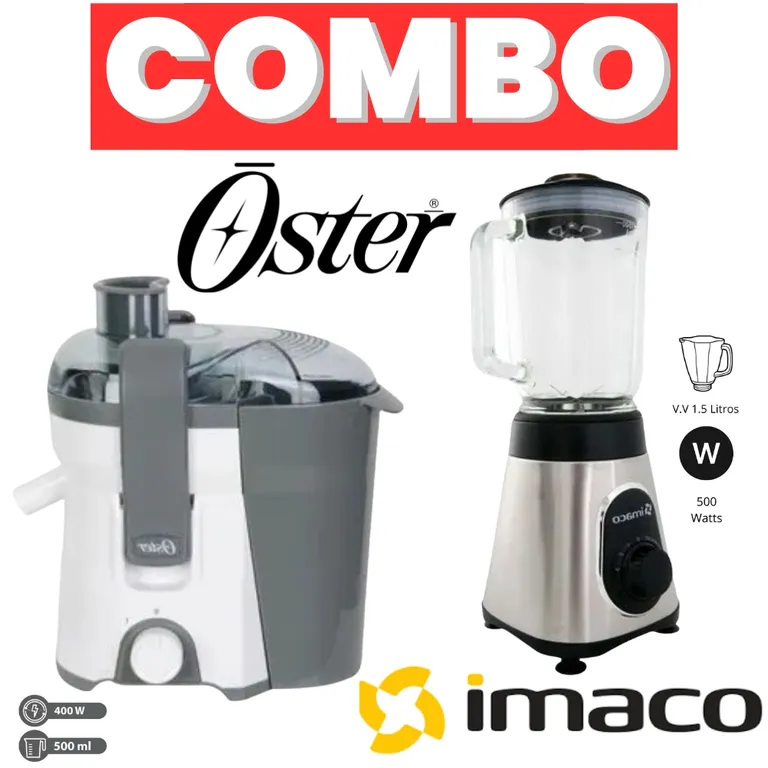 COMBO LICUADORA + EXTRACTOR DE JUGOS OSTER MOD FPSTJE316W