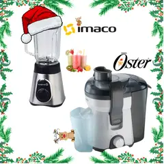 IMACO - COMBO LICUADORA 500W JARRA DE VIDRIO + EXTRACTOR DE JUGOS OSTER 400W ACERO INOXIDABLE