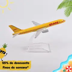 GENERICO - Avión de Metal a escala 15cm B757 DHL Cargo