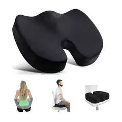 OEM - COJIN CON GEL PARA ASIENTO ORTOPEDICO CON FUNDA NEGRA