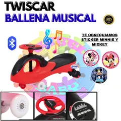 EBABY - TWISCAR BALLENA MUSICAL CON BLUETOOTH + OBSEQUIO STICKER MINNIE Y MICKEY