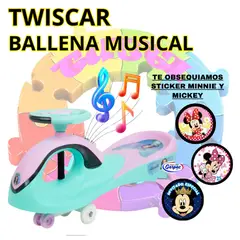 EBABY - TWISCAR BALLENA MUSICAL CON BLUETOOTH + OBSEQUIO STICKER MINNIE Y MICKEY