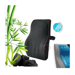 OEM - COJIN LUMBAR ORTOPEDICO CON GEL FUNDA NEGRA