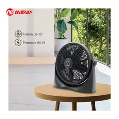 MIRAY - Ventilador de Mesa y Piso 55 W VMC-1058 de16 Pulgadas