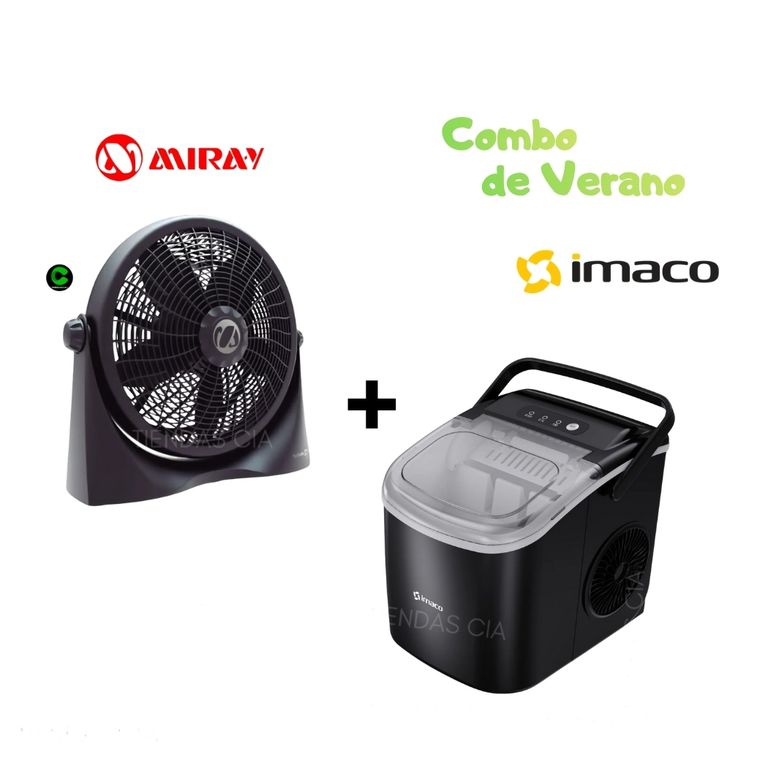 Combo Maquina de Hielo y Ventilador Miray