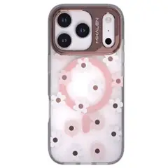 CASE - Funda Mikalen Flower Magsafe Floreado para iPhone 17 Pro Max - Rosa