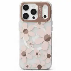 CASE - Funda Mikalen Flower Magsafe Floreado para iPhone 17 Pro Max - Rosa