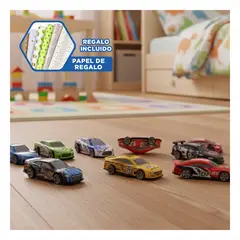 GENERICO - Set 50 Carritos Metal con Accesorios Detalles Realistas y Material Seguro Multic Y+Papel Regalo