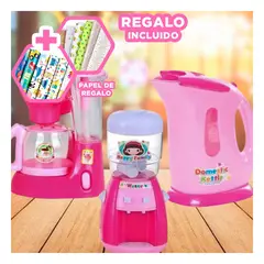 GENERICO - Set Trio de Artefactos de Cocina para Juego de Rol y Estimular la Imitacion Y+Papel Regalo