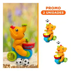 GENERICO - Pack2 Juguete Musical Elefante con Tambor para Niños Aprender Amarillo