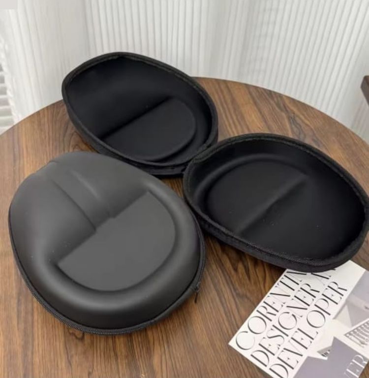 Estuche Rígido Protector Negro para Audífonos Over-Ear - Portátil y Resistente a Golpes