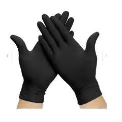 GENERICO - GUANTES NITRILO NEGRO TALLA M CAJA X 100 UNID