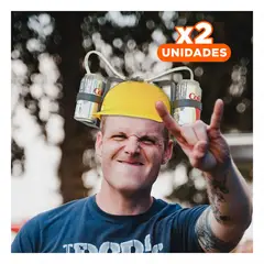 GENERICO - Pack2 Sombrero para Bebidas Amarillo con Canastillas y Sistema de Mangueras Y+Regalo Sticker