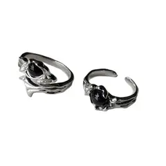 GENERICO - Par de Anillos Ajustable Abiertos Modernos