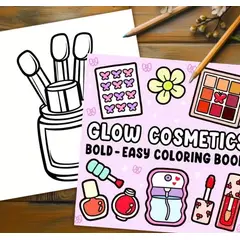 GENERICO - Glow Cosmetics” Bold-Easy Coloring Book Libro para colorear