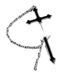 GENERICO - Arete de Cruz Plateado