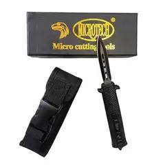 GENERICO - Cuchillo Automático de Acero D2 para Caza Supervivencia y Camping con Mango Antideslizante