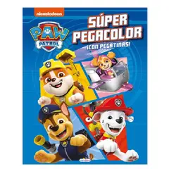 GENERICO - Libro SUPER PEGACOLOR PATRULLA CANINA NIÑOS