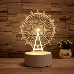 GENERICO - LÁMPARA DE NOCHE 3D LED TABLERO DE ILUSIÓN DECORACIÓN MESA NIÑOS ESCRITORIO FORTUNA