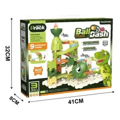 GENERICO - Pista Dino Ball Dash Circuito de Bolas con Dinosaurio 9 Formas