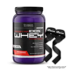 ULTIMATE NUTRITION - Prostar 100% Whey 2 Lb Proteina Whey - Strawberry + Straps