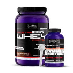 ULTIMATE NUTRITION - Prostar 100% Whey 2 Lb Proteina Whey - Chocolate Crema + Creatina 300 g
