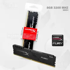 KINGSTON - MEMORIA RAM HYPERX FURY DDR4 8GB3200 HX432C16FB38 NEGRO
