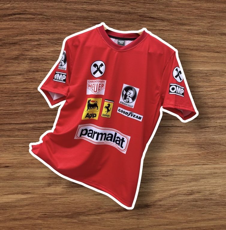 Camiseta Niki Lauda F1 Ferrari Polo Formula1 Campeon Grand Prix Rojo