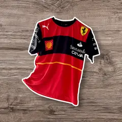 GENERICO - Camiseta Formula1 Carlos Sainz Polo Ferrari F1 Shell Rojo