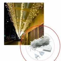 GENERICO - Cascada 12 mts CON CONECTOR HEMBRA 400leds /// Amarillo